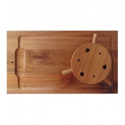 Tabua 28x48cm Para Churrasco Com Porta Espeto